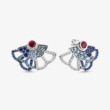 925 Silver Earrings Original Logo Autumn Signature Collection Women's Jewelry