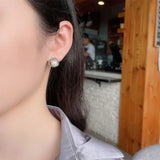 ZFSILVER S925 Silver Retro Freshwater Pearl Flower Earrings