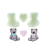 Bear Parking Sign Car Number Plate Epoxy Resin Jewelry Mold