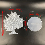Big Tree Earring Pendant Silicone Molds Set for Home Decoration
