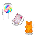 Colorful Bear Lollipop Pendant Charm for DIY Jewelry Making