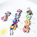 Colorful Bear Lollipop Pendant Charm for DIY Jewelry Making