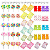 Colorful Bear Lollipop Pendant Charm for DIY Jewelry Making