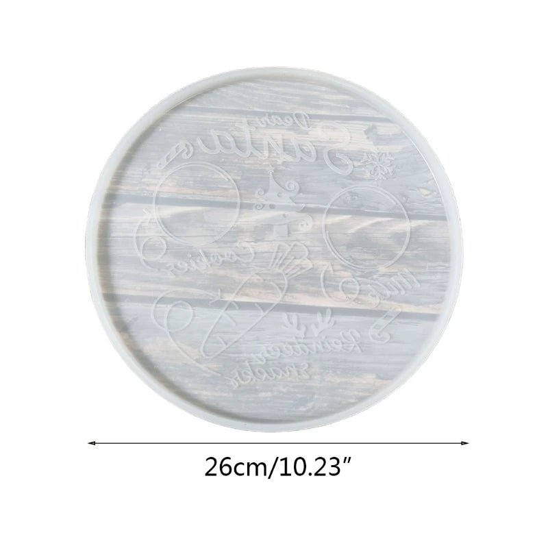 Christmas Tray Epoxy Resin Mold Serving Plate Silicone Mould DIY
