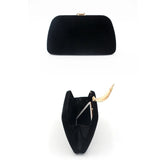Velvet Evening Clutch Bag Crossbody Party Prom Wedding Purse