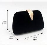 Velvet Evening Clutch Bag Crossbody Party Prom Wedding Purse