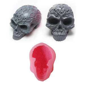 Halloween Skull Candle Soap Mould DIY Epoxy Mold
