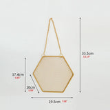 Hexagon Metal Grid Shape Earring Holder Wall Hanging Jewelry Display Stand