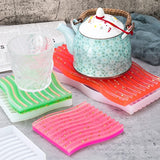 Wave Coaster Epoxy Resin Mold Serving Plate Board Silicone Mould
