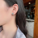 ZFSILVER S925 Silver Hip-hop Asymmetry Star Sun Earrings Charms
