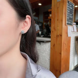 ZFSILVER S925 Silver Hip-hop Asymmetry Star Sun Earrings Charms