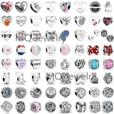 925 Silver Heart & Piggy Beads, Charming Love Shape