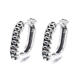ZFSILVER S925 Silver Lucky Coins Square Earring Charms