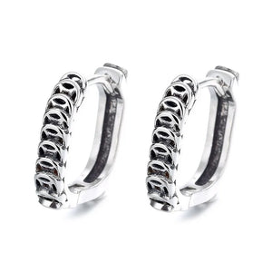ZFSILVER S925 Silver Lucky Coins Square Earring Charms