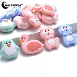 10Pcs Animal Silicone Beads for Pacifier Clip Teeth Chew