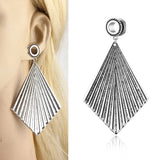 2pcs 6-25mm Tunnel Dangle Earrings Surgical Steel
