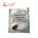 1.0-2.5MM Round Natural Garnet Purple Gemstone DIY Jewelry Accessories