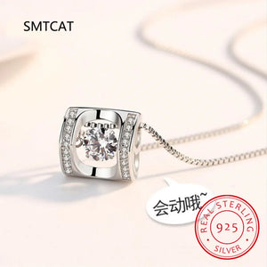 Moissanite Pendant Diamond Necklace S925 Silver Jewelry
