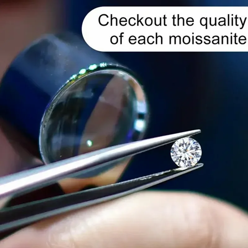 1.0ct/Pack Moissanite Diamond 0.7~3.0mm Round Cut Loose Stone