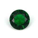 Green AAAAA Glass Synthetic Gems Round Shape Loose Stone for Jewelry DIY