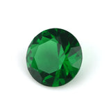 Green AAAAA Glass Synthetic Gems Round Shape Loose Stone for Jewelry DIY