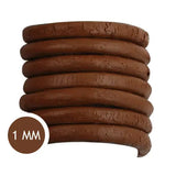 1.0mm Healthy Light Coffee Round Leather Cord Wholesale