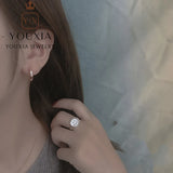 Personalized Silver Snake Logo Earrings Couple Gift