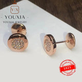 European & American Round Logo Earrings