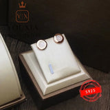 European & American Round Logo Earrings