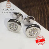European & American Round Logo Earrings