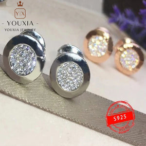European & American Round Logo Earrings