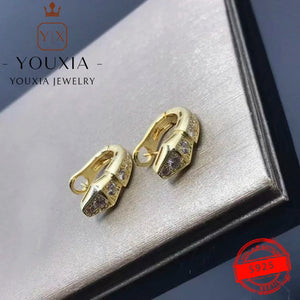 1:1 Silver Zircon Earrings - Love Jewelry Gift