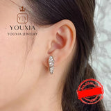 1:1 Silver Zircon Earrings - Love Jewelry Gift