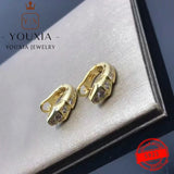 1:1 Silver Zircon Earrings - Love Jewelry Gift