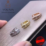 1:1 Silver Zircon Earrings - Love Jewelry Gift