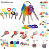 Elastic Keyring Rubber Soft Keys Locks Cap Topper Mixed Toppers