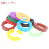 Elastic Keyring Rubber Soft Keys Locks Cap Topper Mixed Toppers