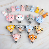 Lion Cat Silicone Teether Beads Baby Pacifier Chain Toy