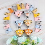 Lion Cat Silicone Teether Beads Baby Pacifier Chain Toy