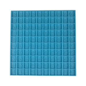 1-100 Number Puzzle Epoxy Resin Mold DIY Educational Toy