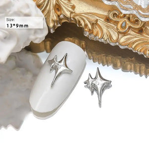 6Grids Acrylic Flower 3D Nail Art Resin Charms Beads Caviar Pearl Rhinestones