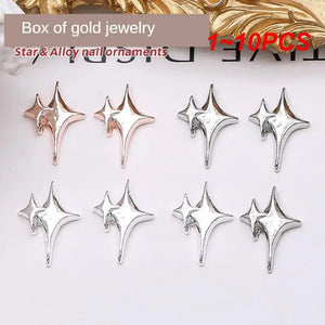 6Grids Acrylic Flower 3D Nail Art Resin Charms Beads Caviar Pearl Rhinestones