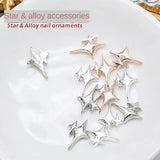 6Grids Acrylic Flower 3D Nail Art Resin Charms Beads Caviar Pearl Rhinestones