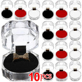 Acrylic Crystal Ring Boxes Clear Display Storage Case Wedding Jewelry Packaging