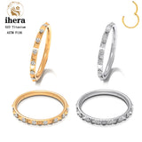 Titanium CZ Hinged Septum Clicker Ear Cartilage Tragus Piercing