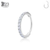 Titanium Nose Ring CZ Zircon Hoop Body Jewelry