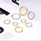 Titanium Nose Ring CZ Zircon Hoop Body Jewelry