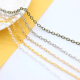 10m 3x2mm Oval Plated Cable Metal Chain Jewelry Making DIY