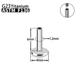 10pcs G23 Titanium Labret Stud Earrings Rod Internal Thread Piercing Jewelry