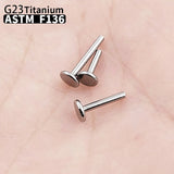 10pcs G23 Titanium Labret Stud Earrings Rod Internal Thread Piercing Jewelry